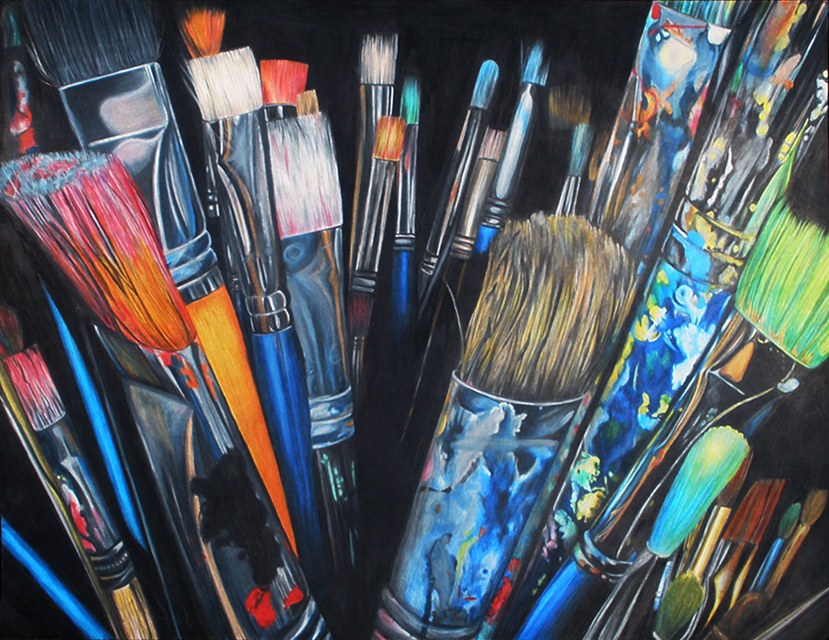Student colored pencil artwork
